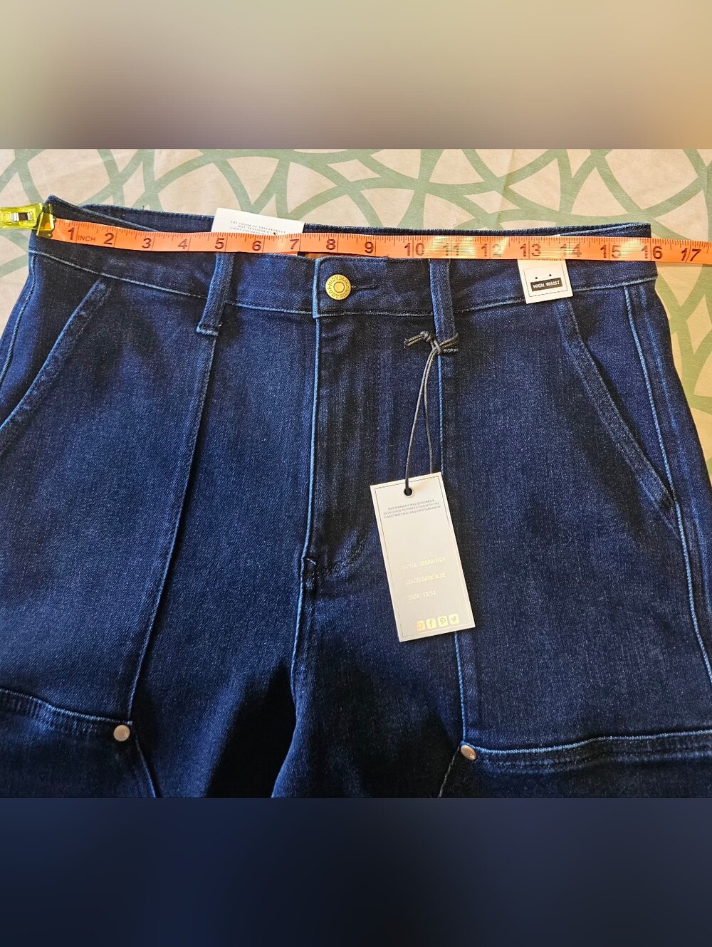 Judy Blue Horizon High-Rise Work Wear Utility Straight Leg Jeans Size 13/31 NWT - Picture 2 of 16